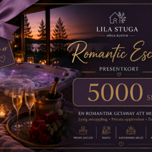 Digitalt presentkort för romantisk vistelse – 5000 SEK 🌲– 5000 SEK