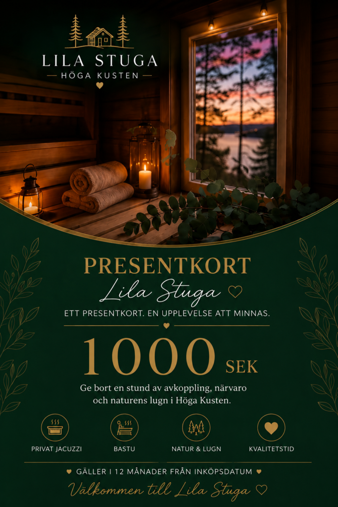 Lila Stuga Presentkort för vistelse – 1000 SEK